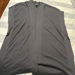 Eileen Fisher Tencel Poncho Type, NWOT, Dark Steel Grey